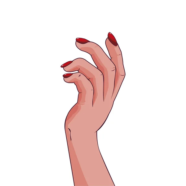 Hand woman pop art style — Stock Vector