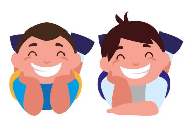 mutlu küçük çocuklar karakterler