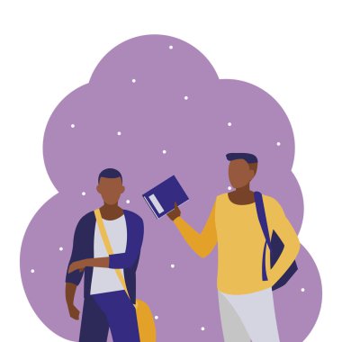 genç siyah erkek öğrenciler modelleme