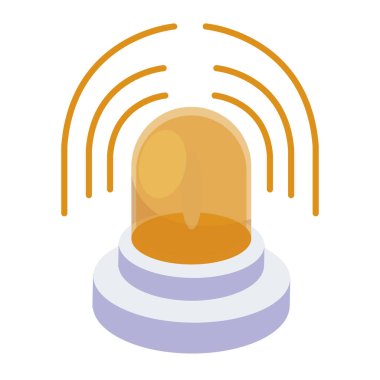 Acil ışık izole simgesi