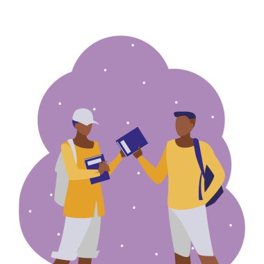 genç siyah erkek öğrenciler modelleme