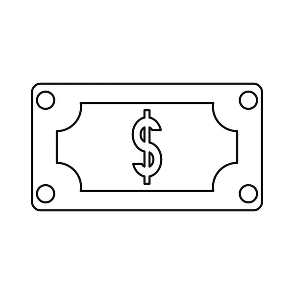 Banknote money dollar — Stock Vector