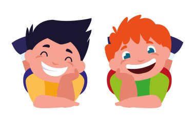 mutlu küçük çocuklar karakterler