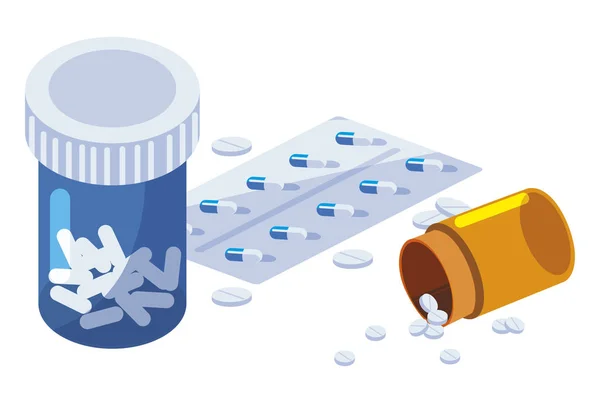 Geneeskunde pot drugs pictogram — Stockvector