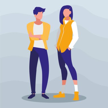 poz modelleme ile genç Çift