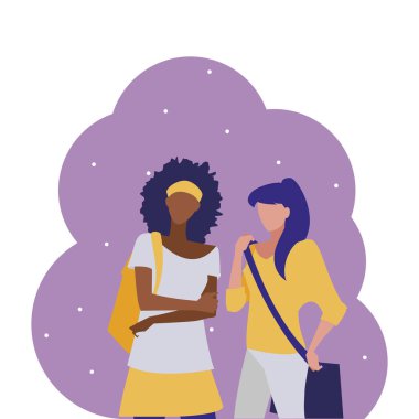 genç kız öğrenciler modelleme