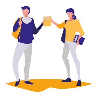 Genç çift öğrenciler modelleme