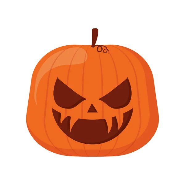 Feliz carácter de calabaza de Halloween — Vector de stock