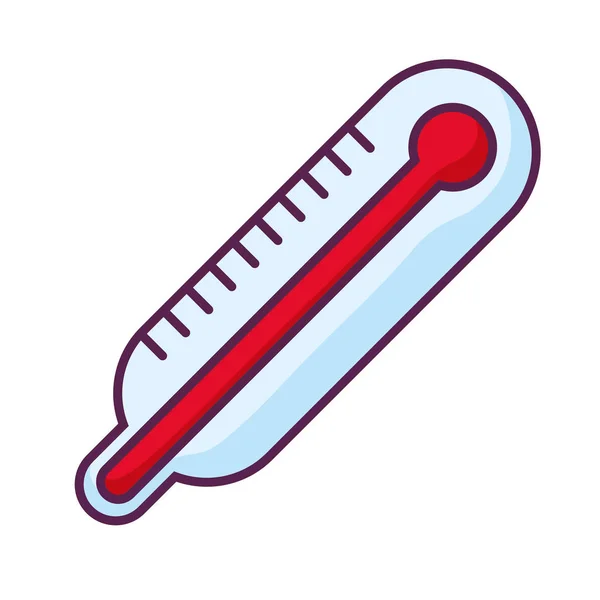 Thermomètre médical icône isolée — Image vectorielle