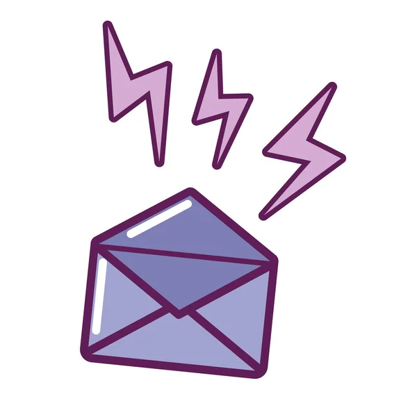 Geïsoleerde postpictogram envelop — Stockvector