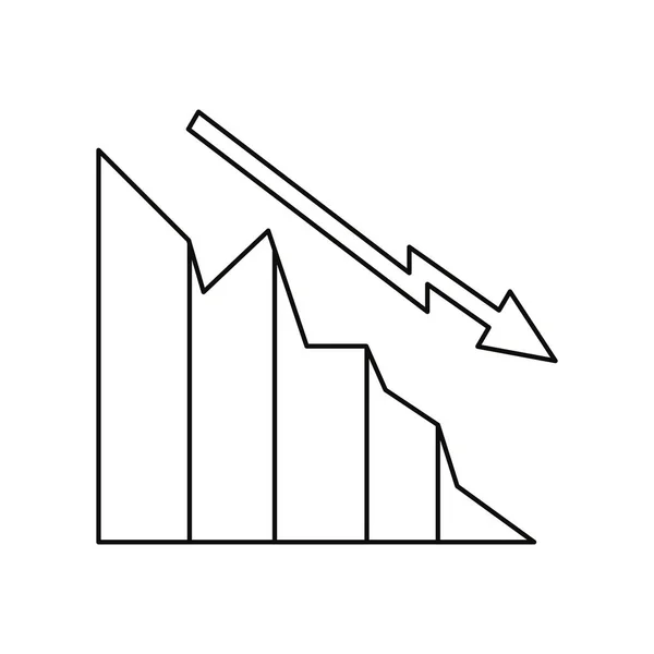 Disminuir diagrama gráfico negocio — Archivo Imágenes Vectoriales