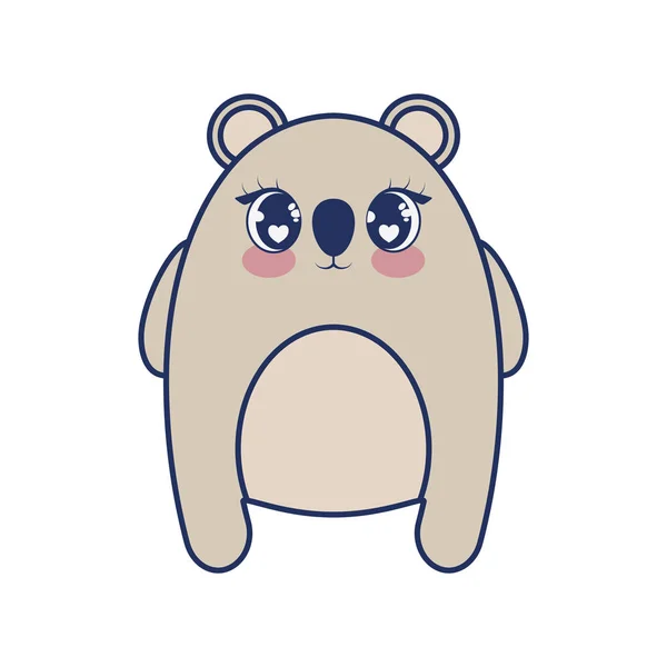 Lindo oso adorable carácter — Vector de stock