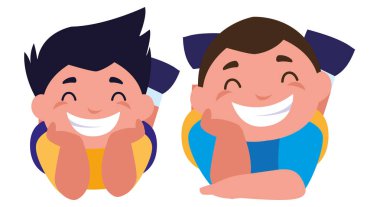 mutlu küçük çocuklar karakterler