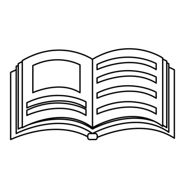 metin kitap izole simgesi