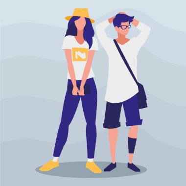 poz modelleme ile genç Çift