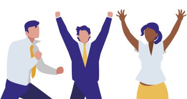 karakterler kutlamak zarif iş adamları