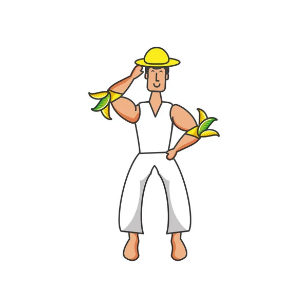 Чоловік бразильський танцюрист персонаж — стоковий вектор