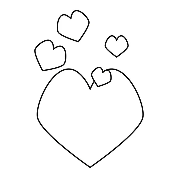 Beskrivs hjärtan kärlek — Stock vektor