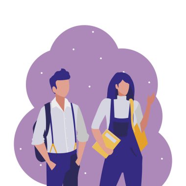 Genç çift öğrenciler modelleme