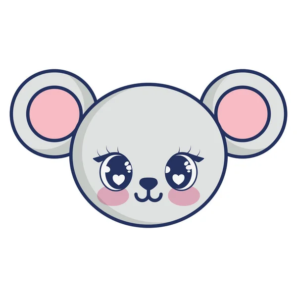 Lindo ratón adorable personaje — Archivo Imágenes Vectoriales