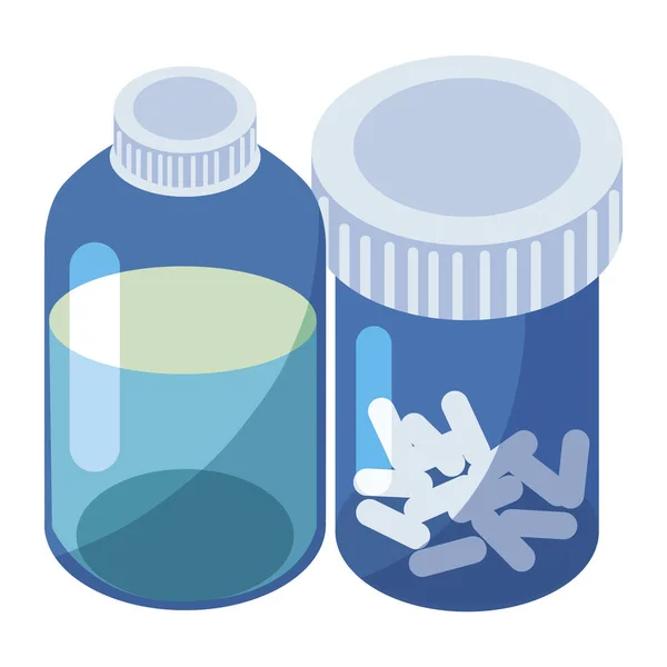 Medicine pot drugs icon — Stock Vector