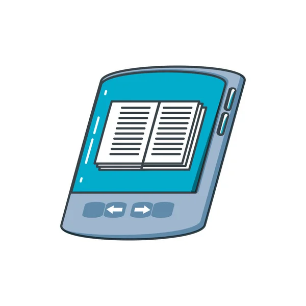 Tableta con libro — Vector de stock