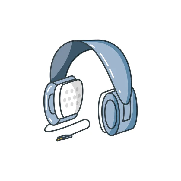 Dispositivo de auriculares icono aislado — Vector de stock