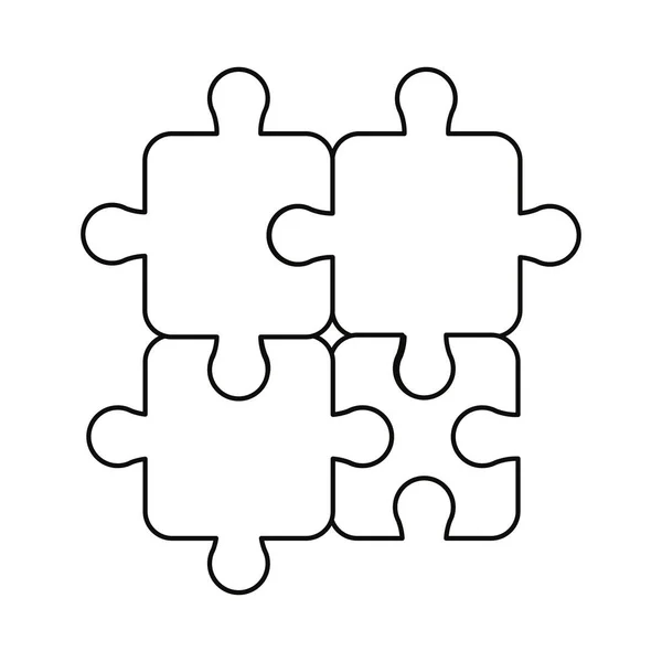 Puzzles pieces connection — Stock Vector