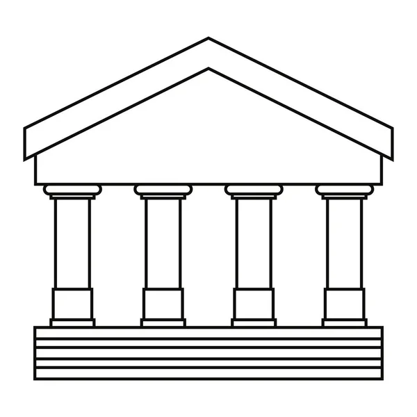 Icono del edificio del banco — Vector de stock