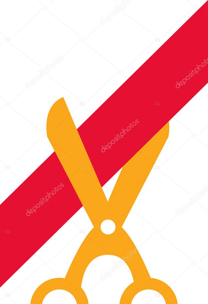 scissors cutting ribbon