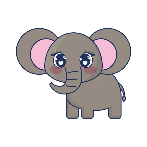 Χαριτωμένο ελέφαντα αξιολάτρευτο χαρακτήρα — Διανυσματικό Αρχείο
