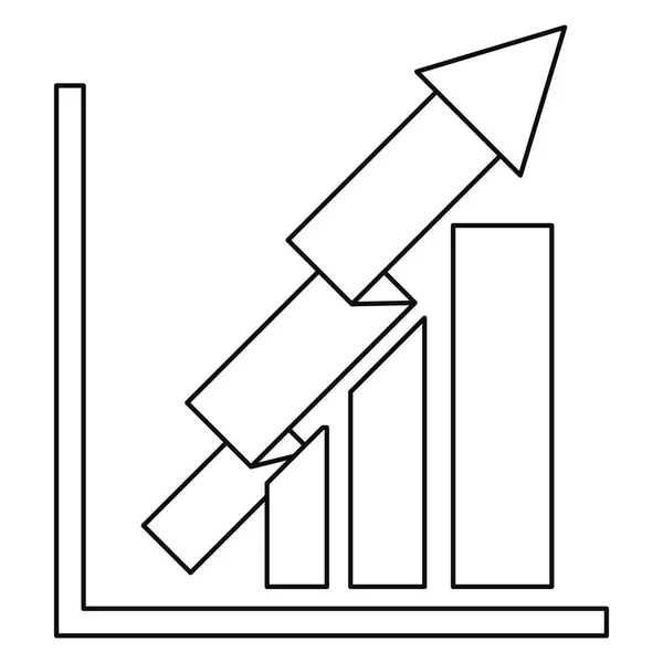 Business chart flèche profit — Image vectorielle