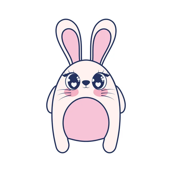 Carino coniglio carattere adorabile — Vettoriale Stock