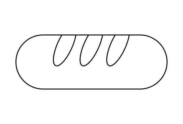 Heerlijk stokbrood geïsoleerde pictogram — Stockvector