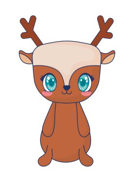 şirin Ren geyiği sevimli karakter