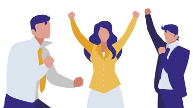 karakterler kutlamak zarif iş adamları