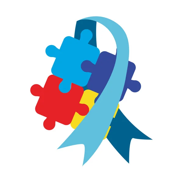 Journée de sensibilisation à l'autisme — Image vectorielle