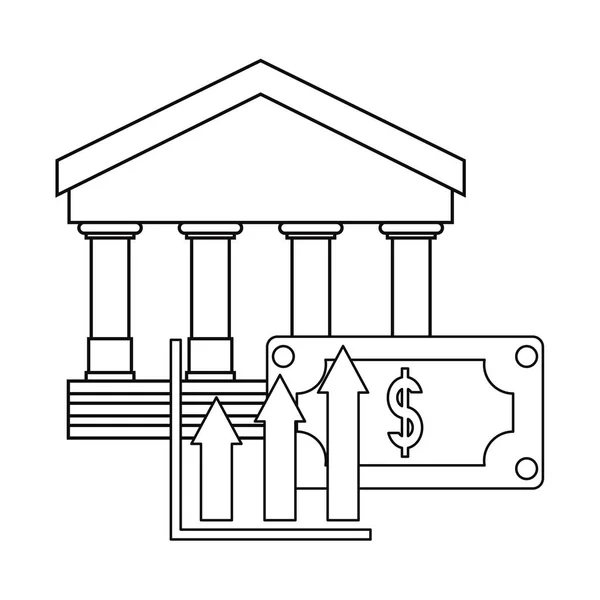 Wymiany worka pieniędzy banku — Wektor stockowy