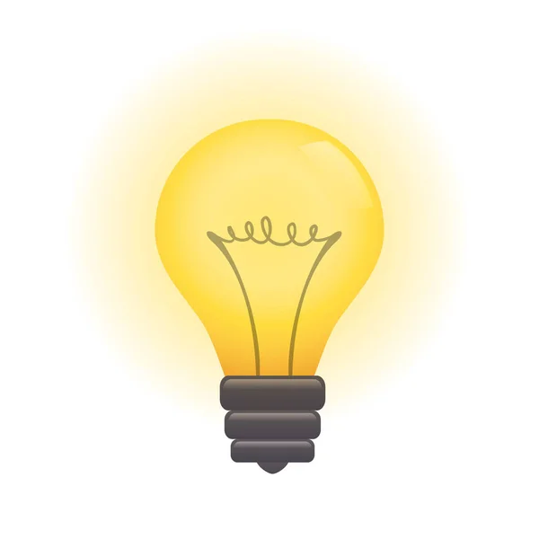 Icône d'idée de lumière ampoule — Image vectorielle