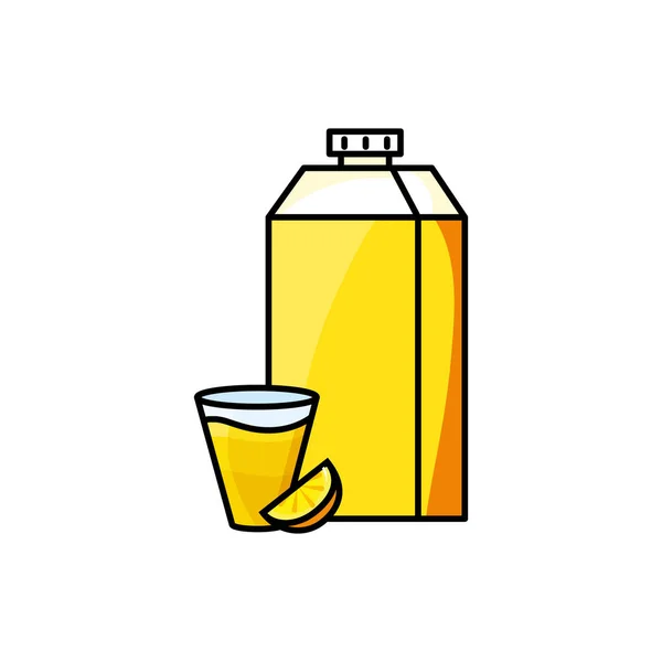 Portakal suyu meyve simgesi — Stok Vektör