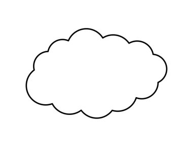 bulut gökyüzü izole simgesi