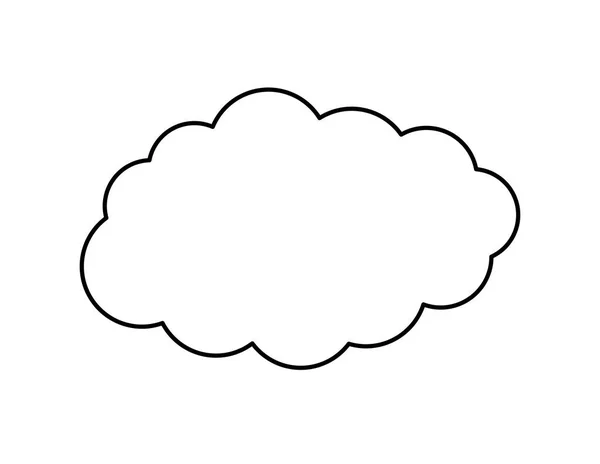 Хмарне небо ізольована піктограма — стоковий вектор