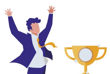 zarif işadamı Trophy Kupası ile kutluyor