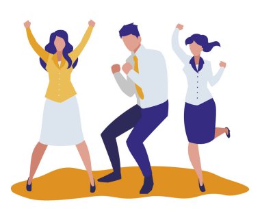 karakterler kutlamak zarif iş adamları