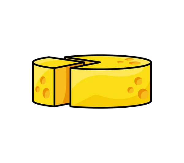 Pyszny ser część ikona — Wektor stockowy