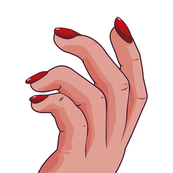 Стиль поп-арт рука женщины — стоковый вектор