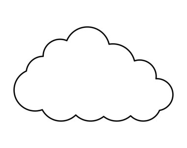 bulut gökyüzü izole simgesi