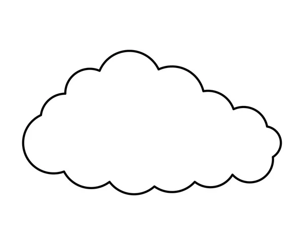 Ciel nuage icône isolée — Image vectorielle