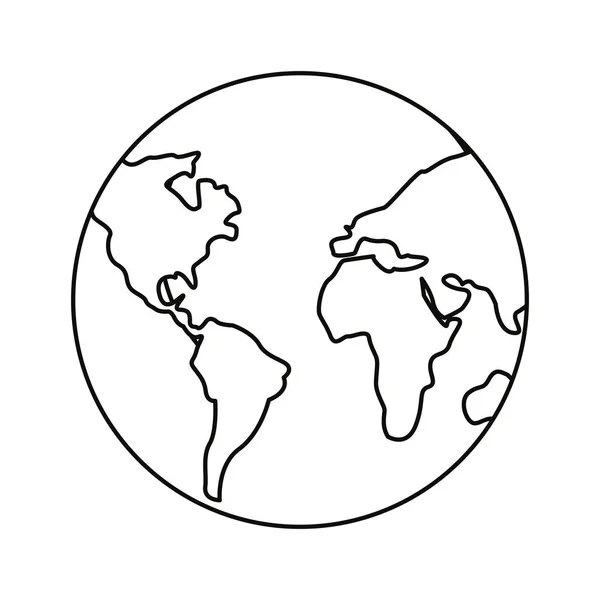 Mapa del mundo planeta — Vector de stock