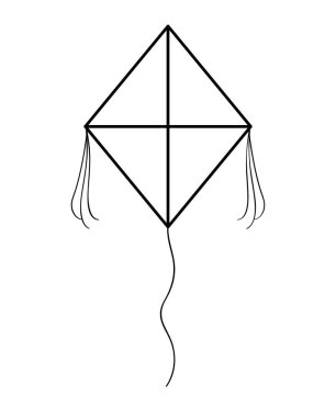 Uçurtma uçan izole simgesi